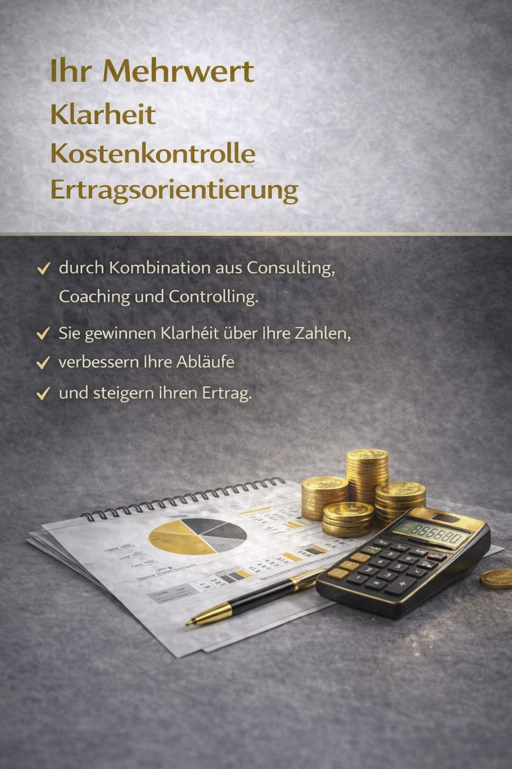 Ihr Mehrwert Klarheit, Kostenkontrolle, Ertragsorientierung