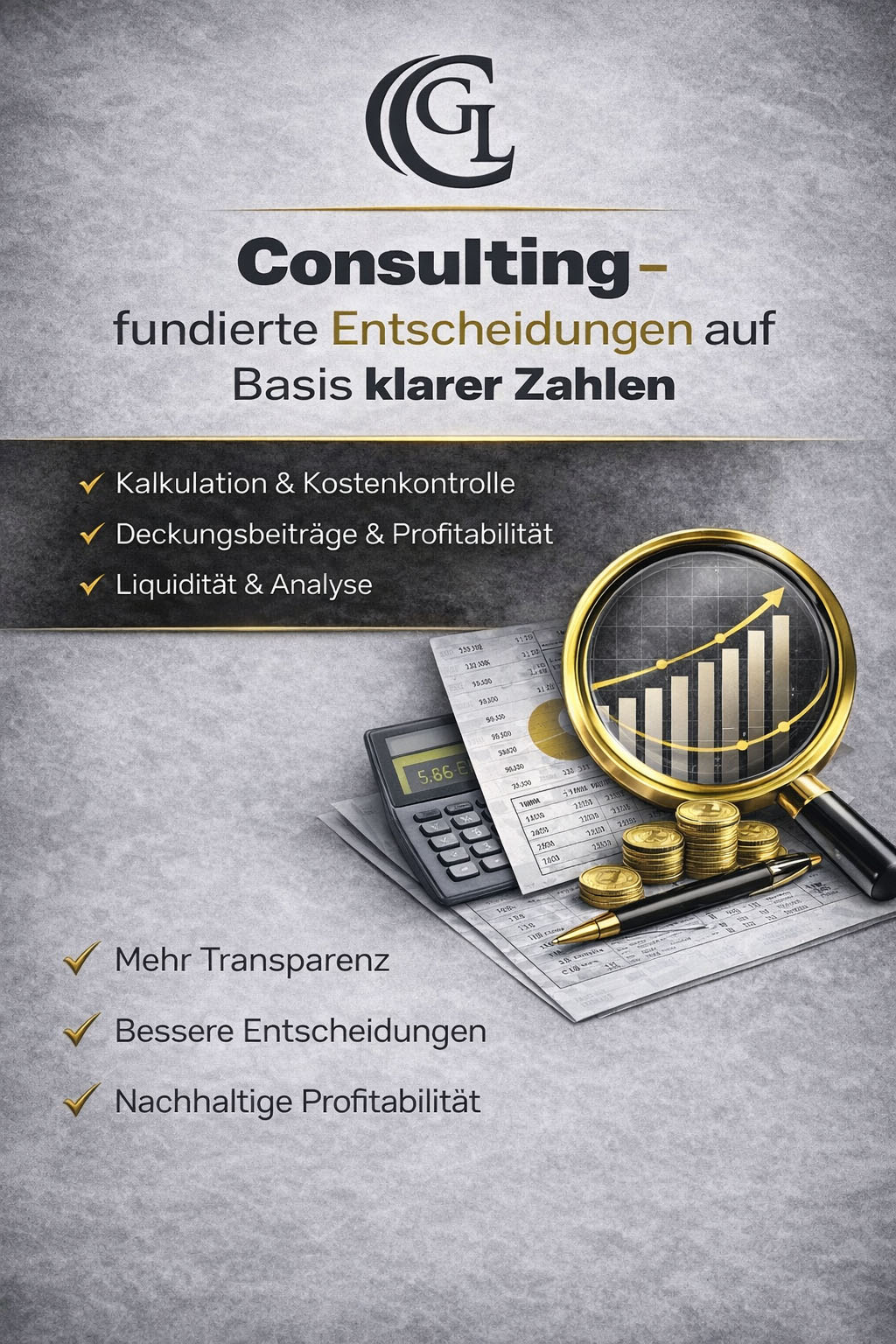Consulting - fundierte Entscheidungen auf Basis klarer Zahlen